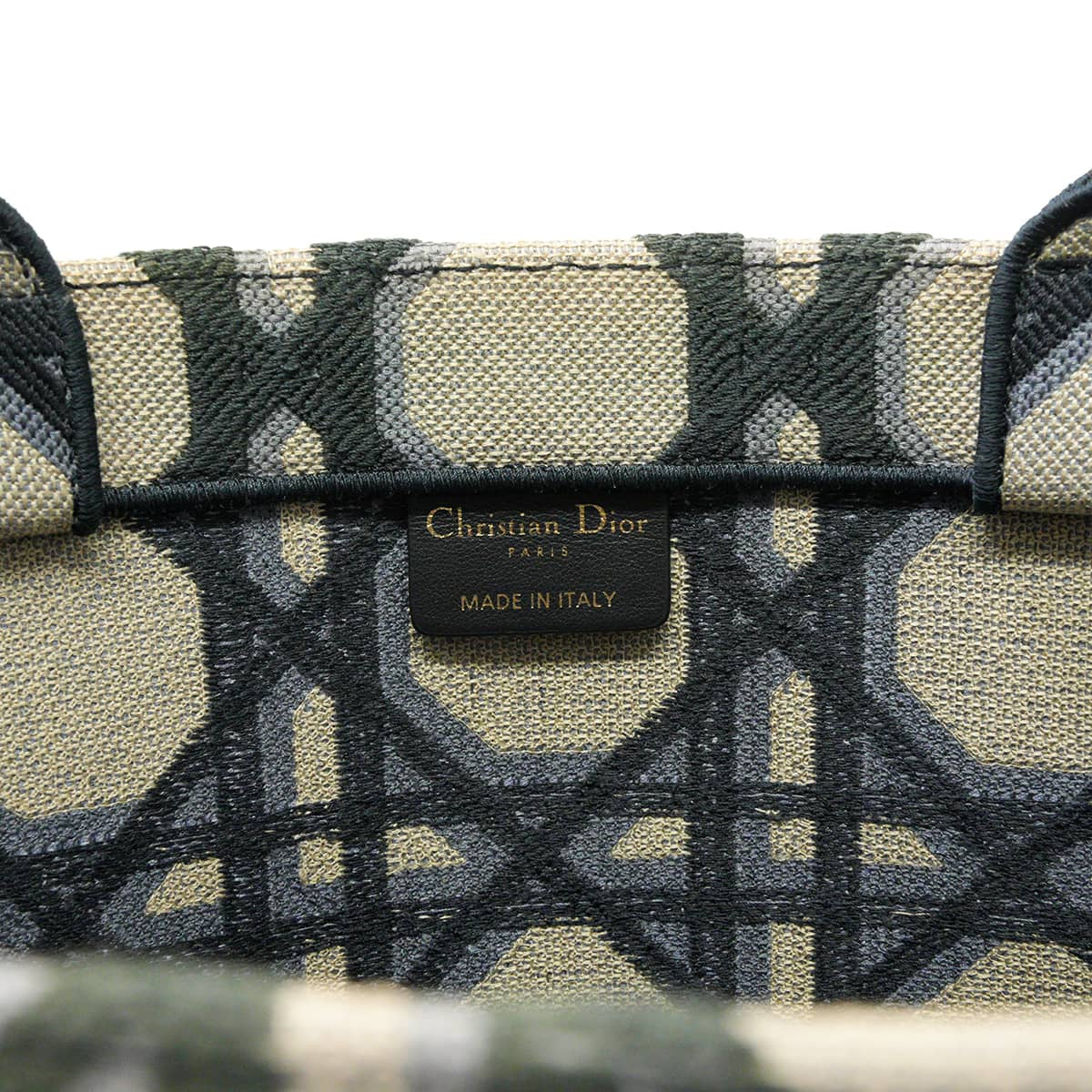 Dior tote bag Book Tote Macro Cannage/Embroidery Large Navy/Blue Cotton Canvas M1286ZZAU_M828_TU[EXCELLENT][Authentic]