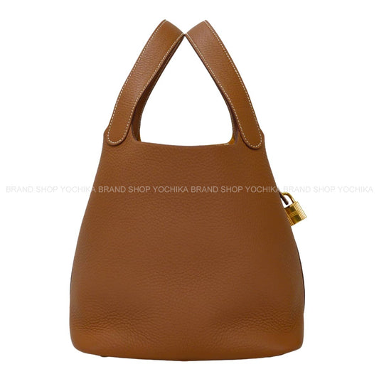 HERMES Handbag Picotin Lock 22 MM Gold Taurillon Clemence Gold HW Stamp G[BRAND NEW][Authentic]