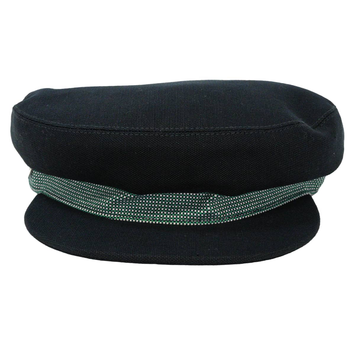 [Pre-loved] HERMES Casquette Casquette Sellier buttons Cavale pop MarineVert/Blanc(White) Linen Cotton/Polyurethane Silver HW[LIKE NEW][Authentic]