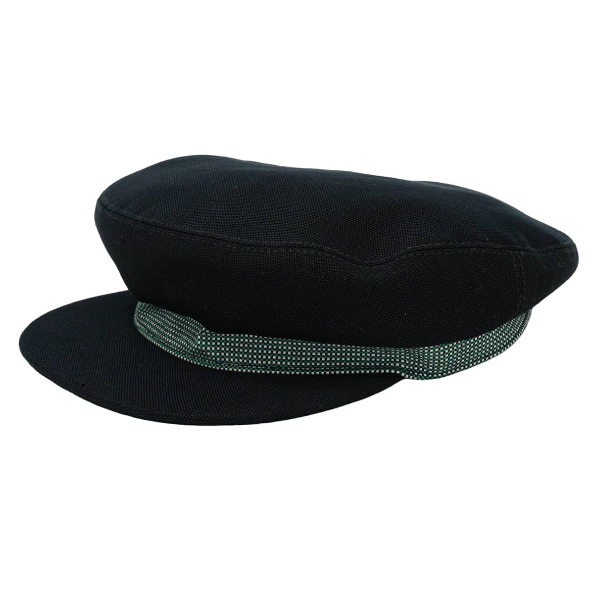 [Pre-loved] HERMES Casquette Casquette Sellier buttons Cavale pop MarineVert/Blanc(White) Linen Cotton/Polyurethane Silver HW[LIKE NEW][Authentic]