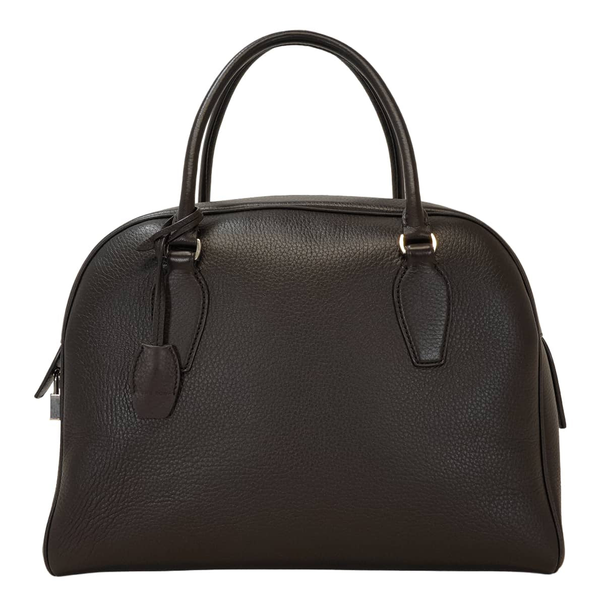 [Pre-loved] The Row Handbag INDIA 12.00Deep Brown Deerskin Silver HW W1595L23[LIKE NEW][Authentic]