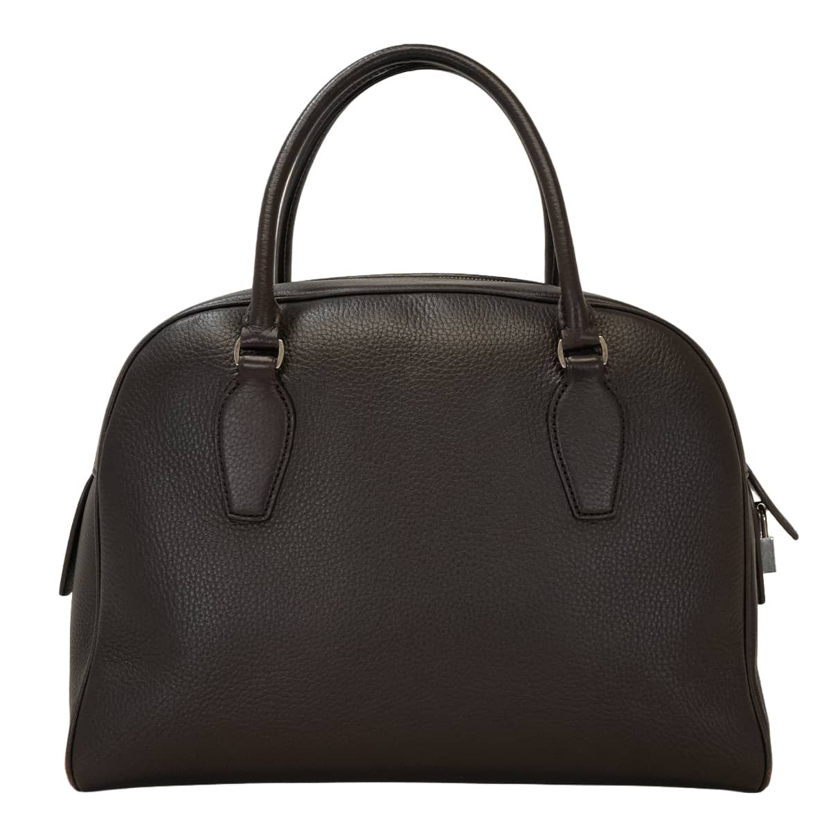 [Pre-loved] The Row Handbag INDIA 12.00Deep Brown Deerskin Silver HW W1595L23[LIKE NEW][Authentic]