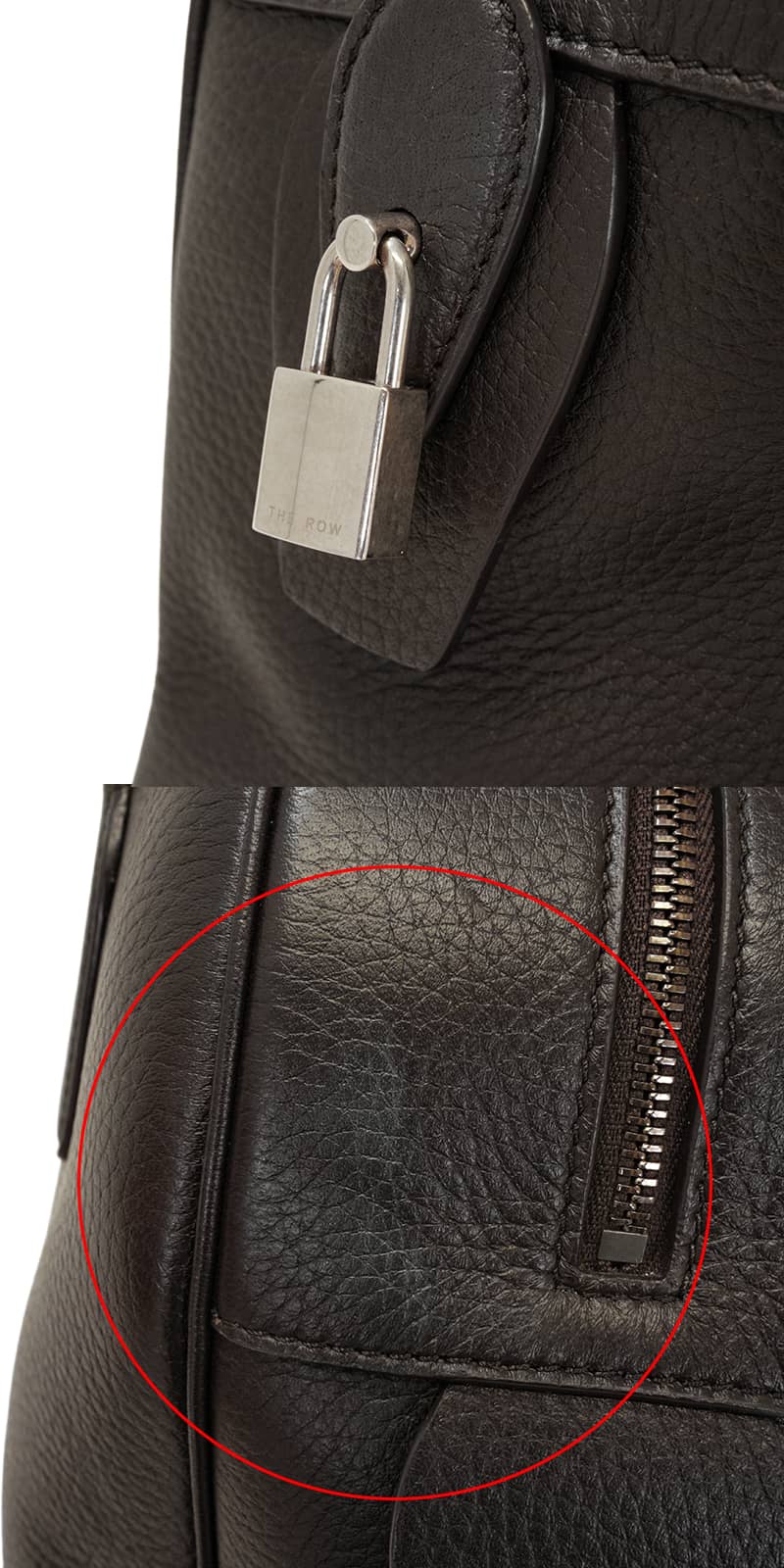 [Pre-loved] The Row Handbag INDIA 12.00Deep Brown Deerskin Silver HW W1595L23[LIKE NEW][Authentic]
