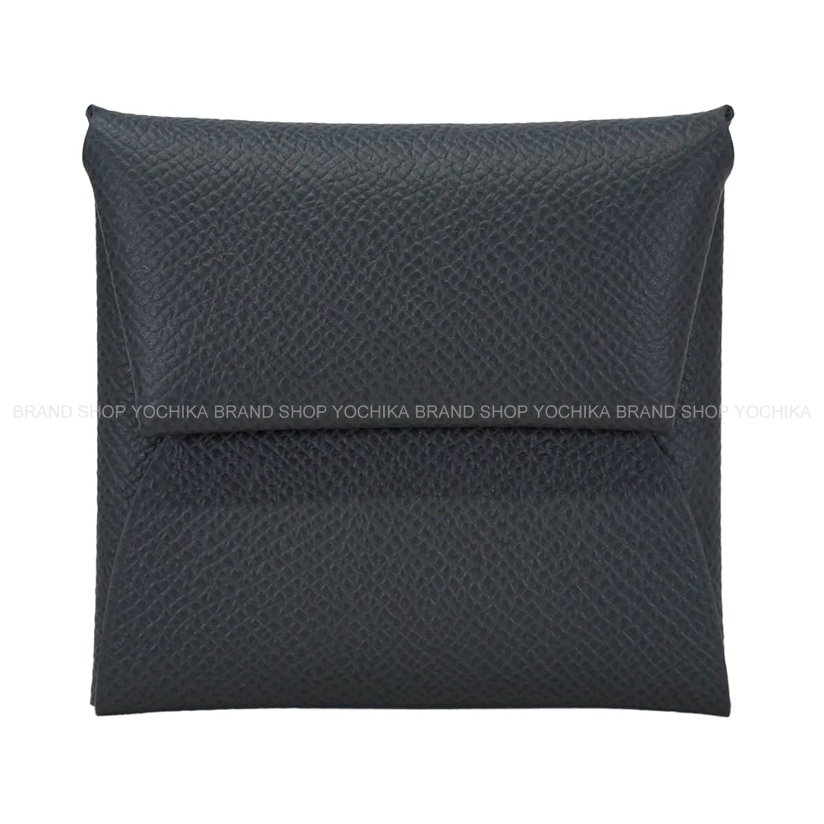 HERMES change purse Bastia Ardoise Veau Epsom Silver HW Stamp G[BRAND NEW][Authentic]