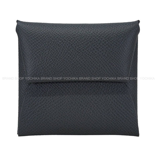 HERMES change purse Bastia Ardoise Veau Epsom Silver HW Stamp G[BRAND NEW][Authentic]