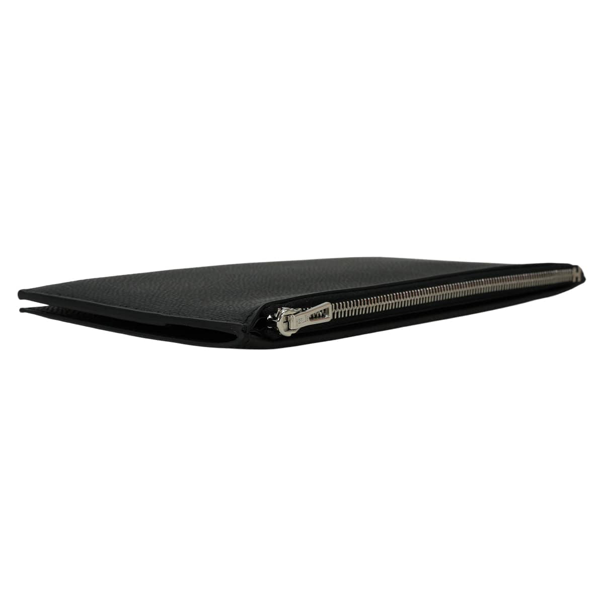 HERMES long wallet Plipla Long Noir (Black) Veau Epsom Silver HW Stamp K[EXCELLENT][Authentic]