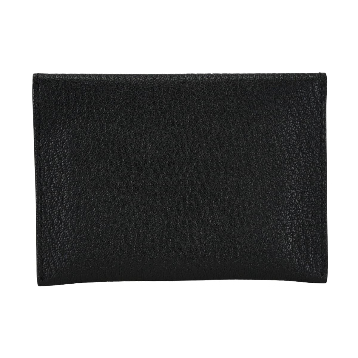 HERMES card holder Enveloppe MM Noir (Black) Chevre Mysore Stamp K H032790[EXCELLENT][Authentic]