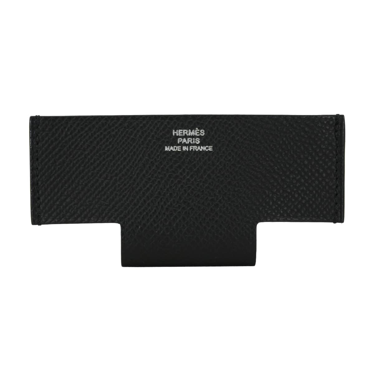 HERMES card holder H Pocket Noir (Black) Veau Epsom Stamp K[EXCELLENT][Authentic]