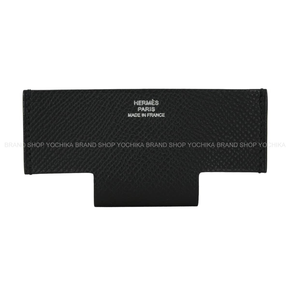 HERMES card holder H Pocket Noir (Black) Veau Epsom Stamp K[EXCELLENT][Authentic]