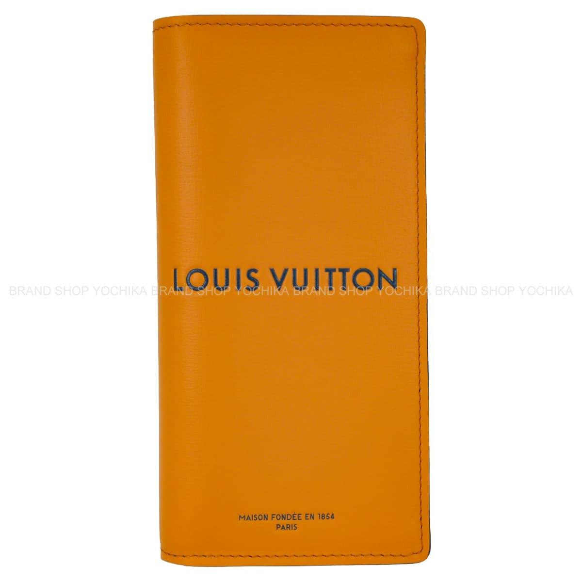 LOUIS VUITTON long wallet Portefeuille Brazza limited to JapanSaffron Orange Cowhide leather Silver HW M2A555[EXCELLENT][Authentic]