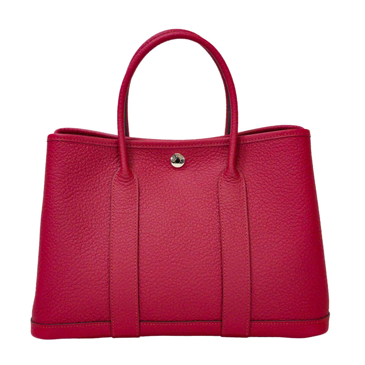 HERMES tote bag Garden Party 30 TPM All Leather Rouge Grenade Vache Country Silver HW Stamp C[EXCELLENT][Authentic]