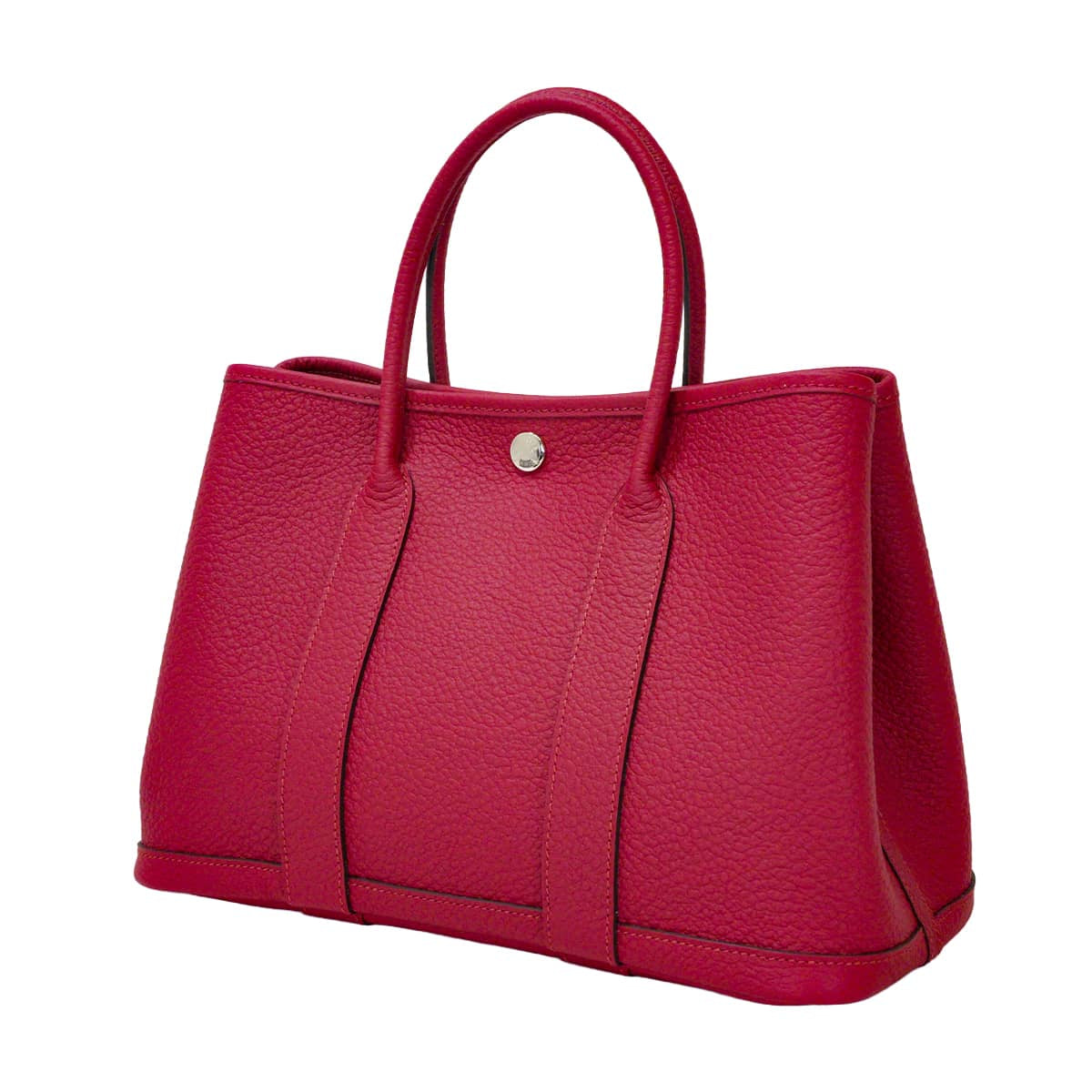 HERMES tote bag Garden Party 30 TPM All Leather Rouge Grenade Vache Country Silver HW Stamp C[EXCELLENT][Authentic]