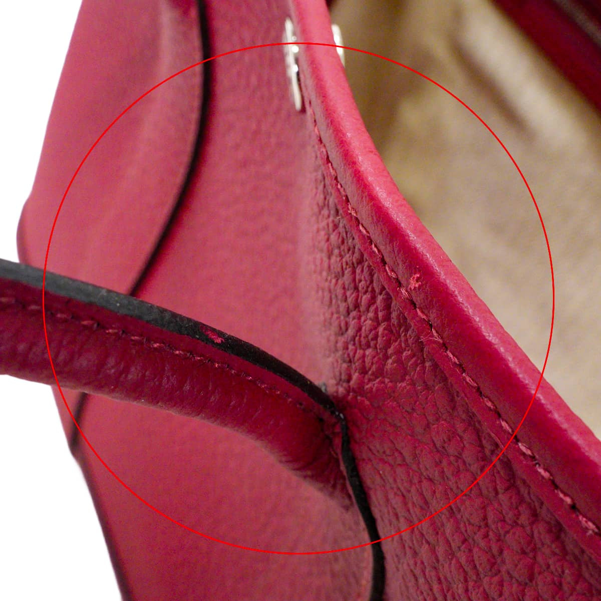 HERMES tote bag Garden Party 30 TPM All Leather Rouge Grenade Vache Country Silver HW Stamp C[EXCELLENT][Authentic]