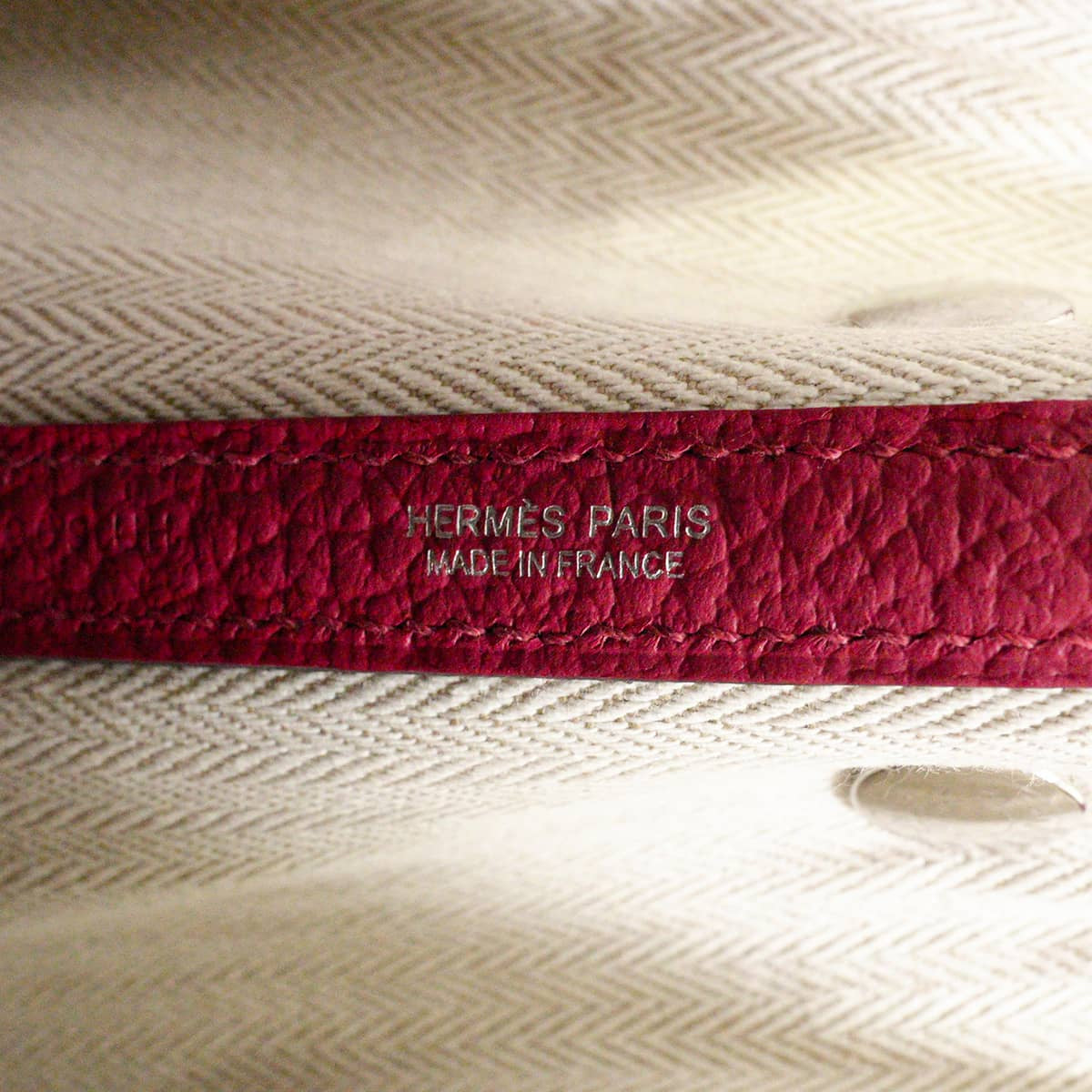 HERMES tote bag Garden Party 30 TPM All Leather Rouge Grenade Vache Country Silver HW Stamp C[EXCELLENT][Authentic]