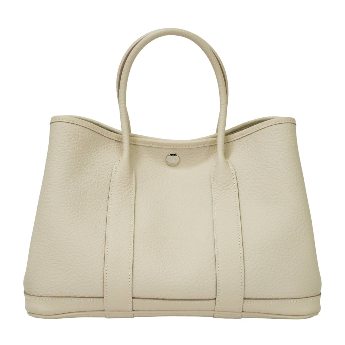 HERMES tote bag Garden Party 30 TPM All Leather Craie Vache Country Silver HW Stamp A[EXCELLENT][Authentic]