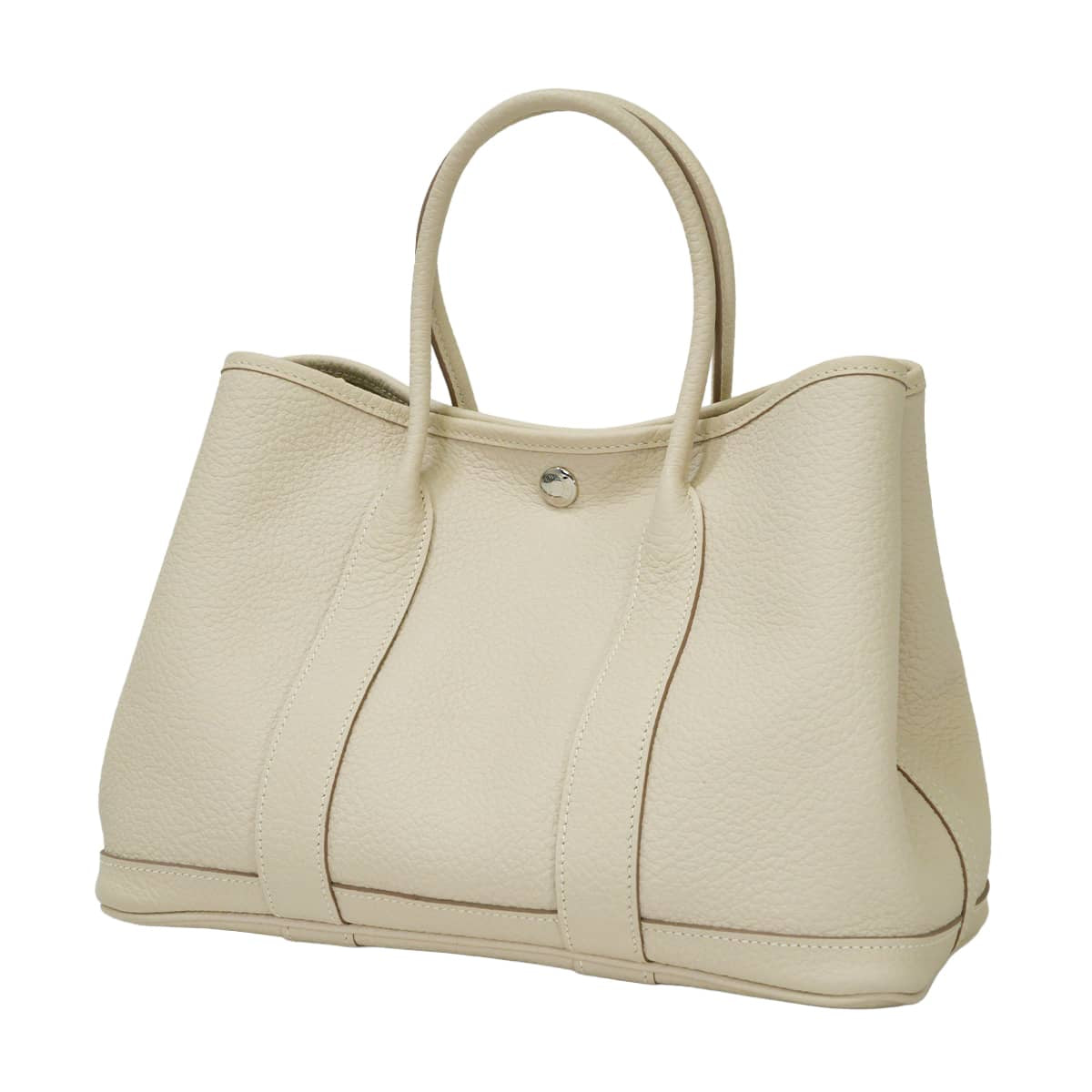 HERMES tote bag Garden Party 30 TPM All Leather Craie Vache Country Silver HW Stamp A[EXCELLENT][Authentic]