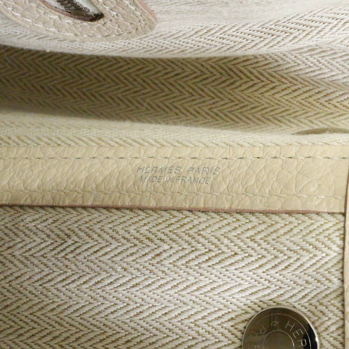 HERMES tote bag Garden Party 30 TPM All Leather Craie Vache Country Silver HW Stamp A[EXCELLENT][Authentic]
