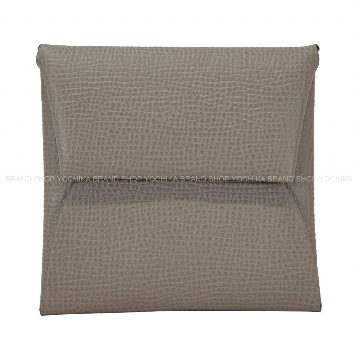HERMES change purse Bastia Gris Asphalte Veau Epsom Silver HW Stamp C[EXCELLENT][Authentic]