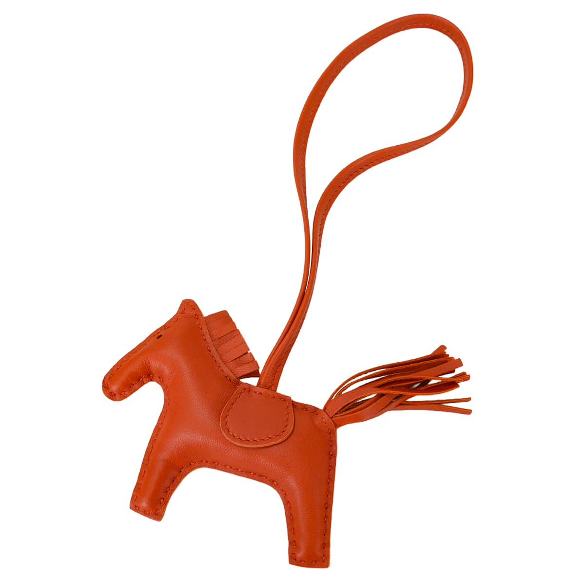 HERMES bag charm Rodeo PM Terre Battue Agneau Milo Stamp Ｃ[EXCELLENT][Authentic]