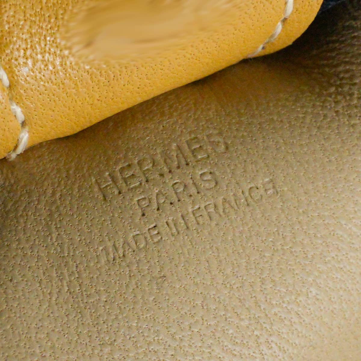 HERMES bag charm Rodeo PM Trench/Canopee/Curry Agneau Milo Stamp A[EXCELLENT][Authentic]