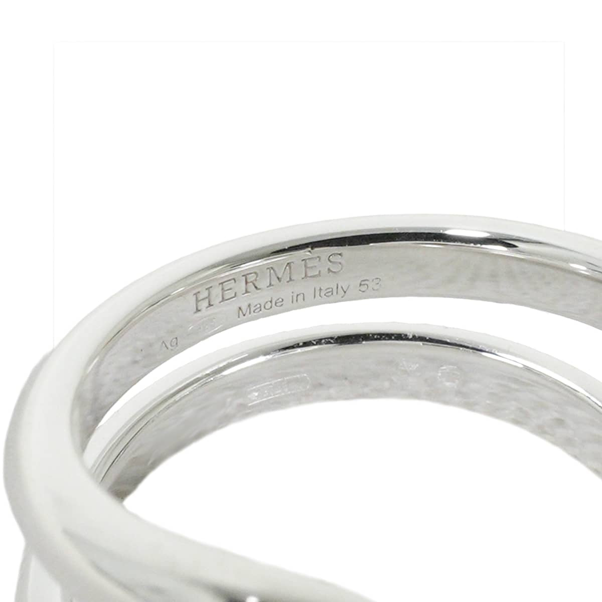 HERMES ring Lima PM Silver Silver925 (SV925 Ag925) #53[EXCELLENT][Authentic]