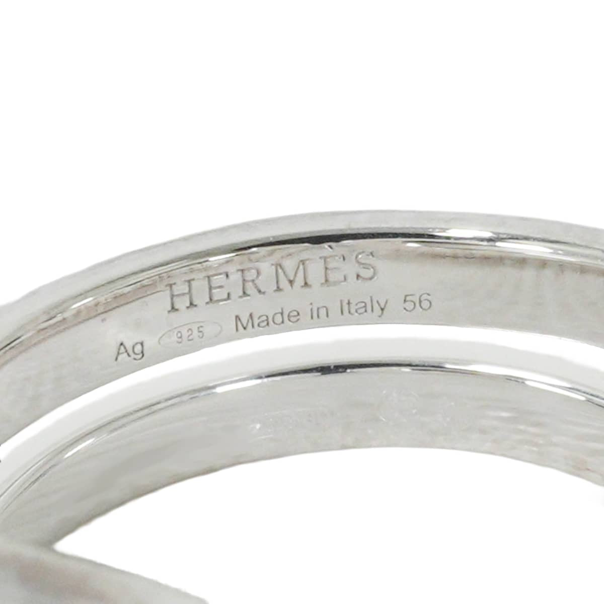 HERMES ring Lima PM Silver Silver925 (SV925 Ag925) #56[EXCELLENT][Authentic]