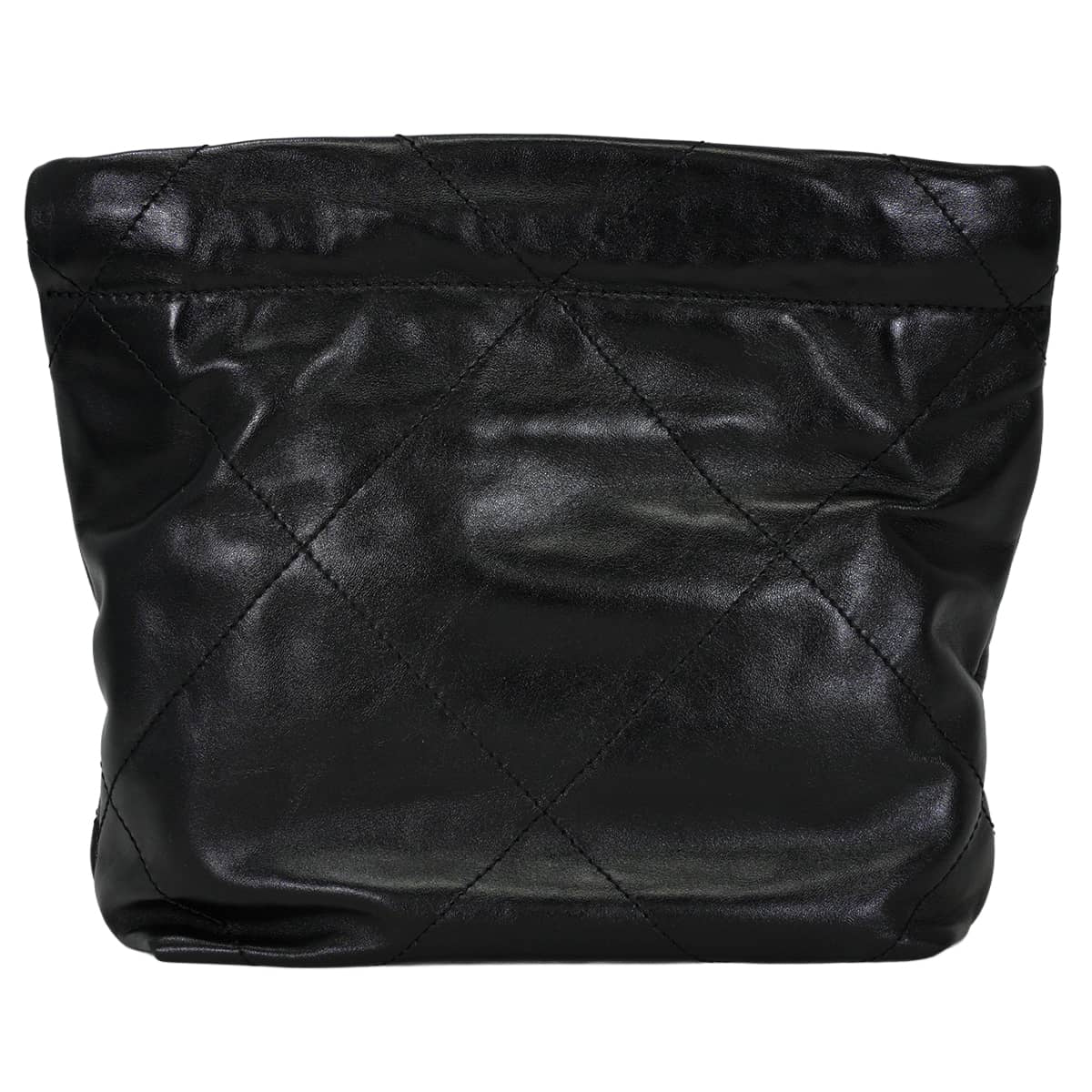 [Pre-loved] CHANEL Shoulder bag CHANEL 22 Mini Matelasse With Medal Charm Hobo White Logo Noir (Black) Calfskin Antique Gold HW AS3980[LIKE NEW][Authentic]