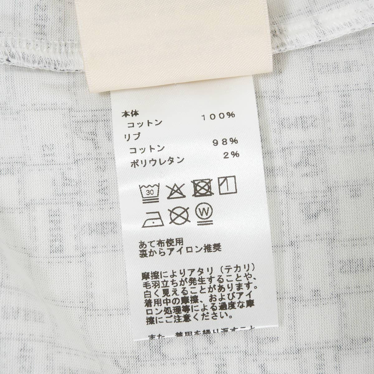 HERMES Short sleeve t shirt Bolduc check Blanc (White)/Noir (Black) Cotton100% #42[EXCELLENT][Authentic]