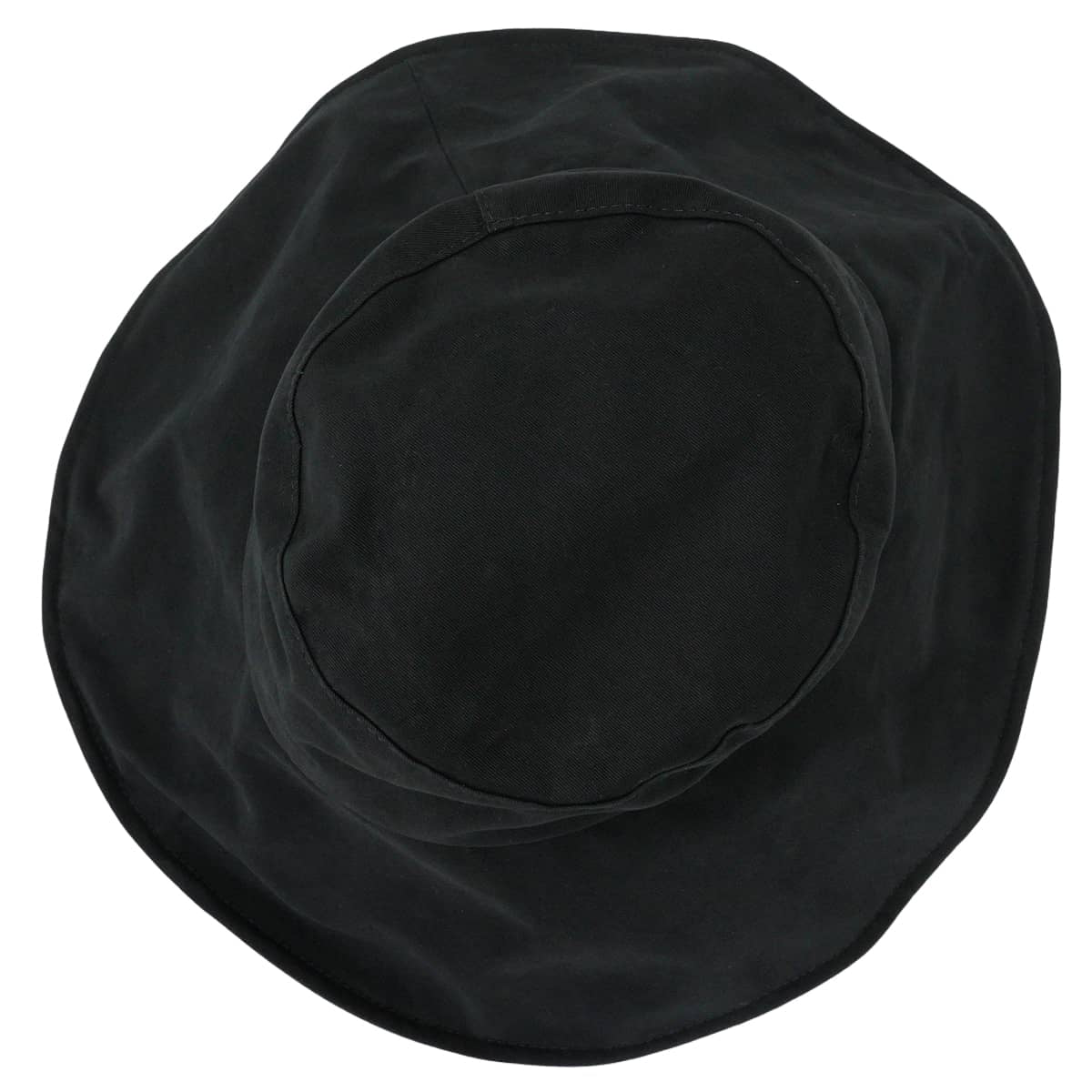 [Pre-loved] CHANEL hat Hat Coco Beach Logo #L Noir (Black) Cotton Gold HW AAB922[USED SA][Authentic]