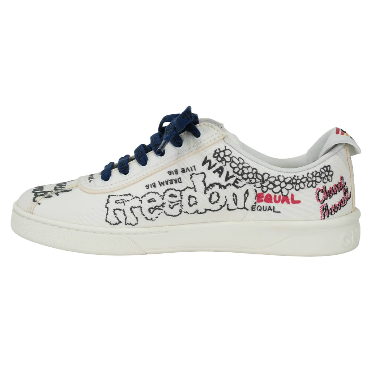 CHANEL sneakers Pharrell Williams Collaboration COCO Mark Blanc (White) Canvas ＃37 G34877[EXCELLENT][Authentic]