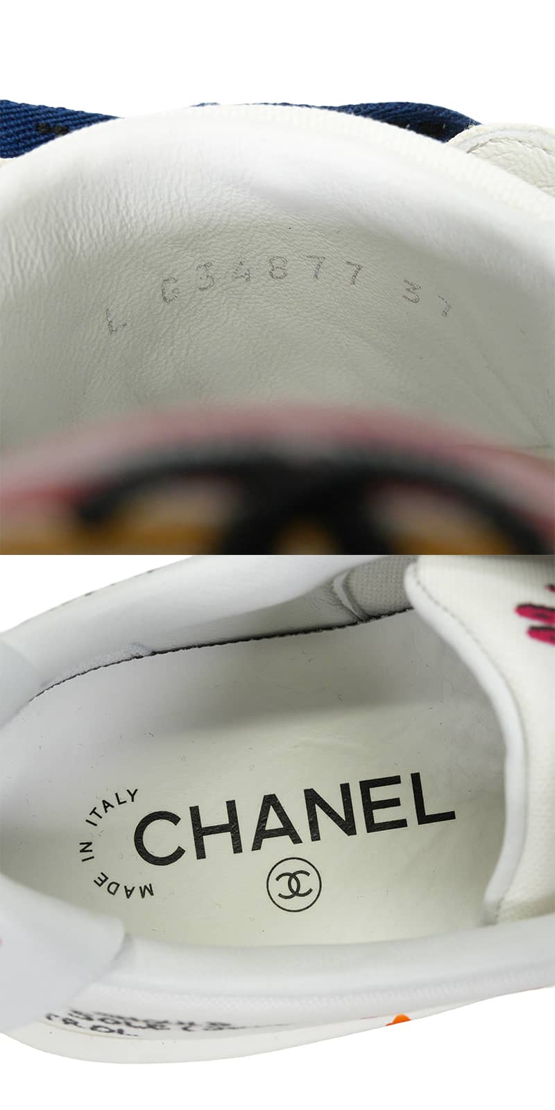 CHANEL sneakers Pharrell Williams Collaboration COCO Mark Blanc (White) Canvas ＃37 G34877[EXCELLENT][Authentic]