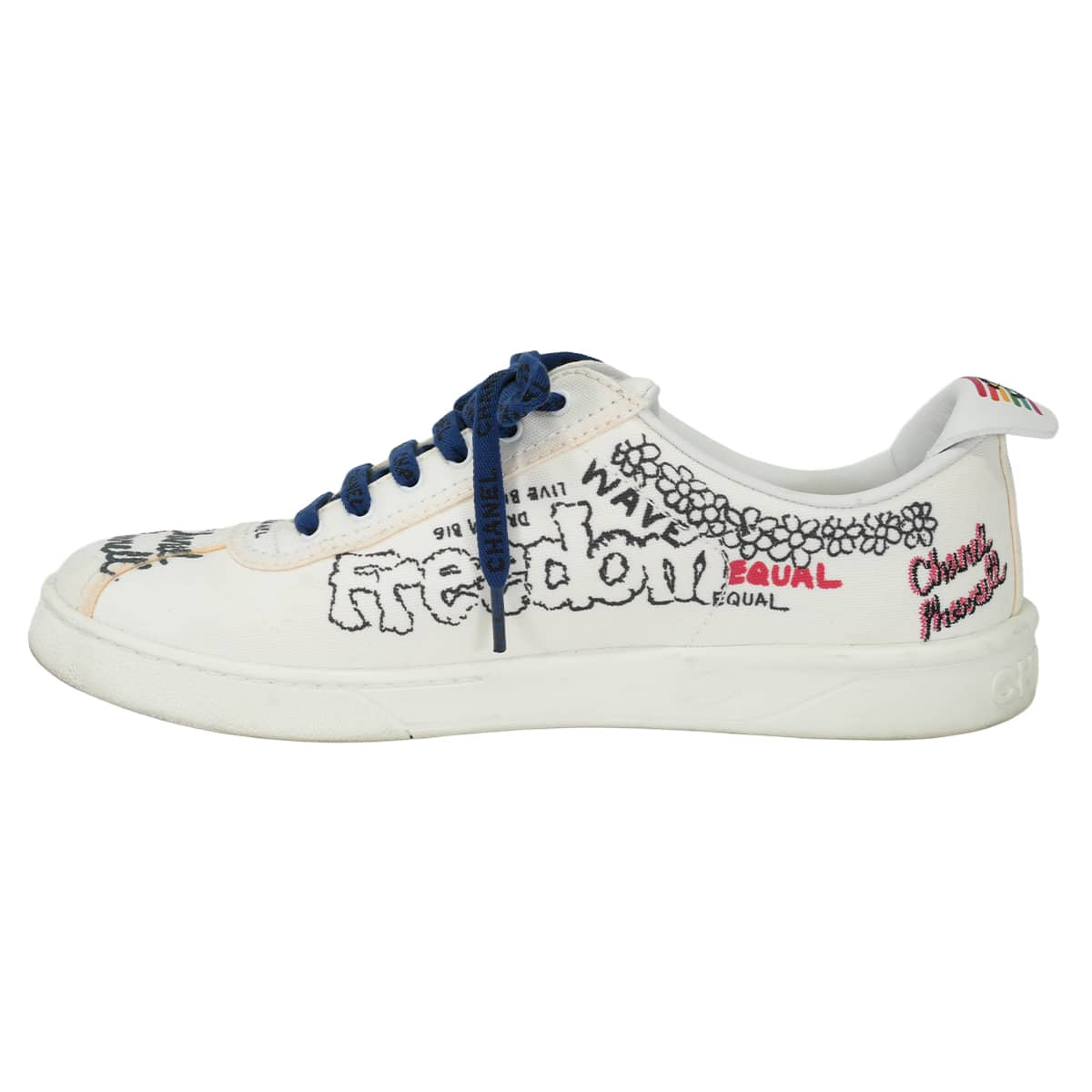 [Pre-loved] CHANEL sneakers Pharrell Williams Collaboration COCO Mark Blanc (White) Canvas ＃41 G34877[LIKE NEW][Authentic]