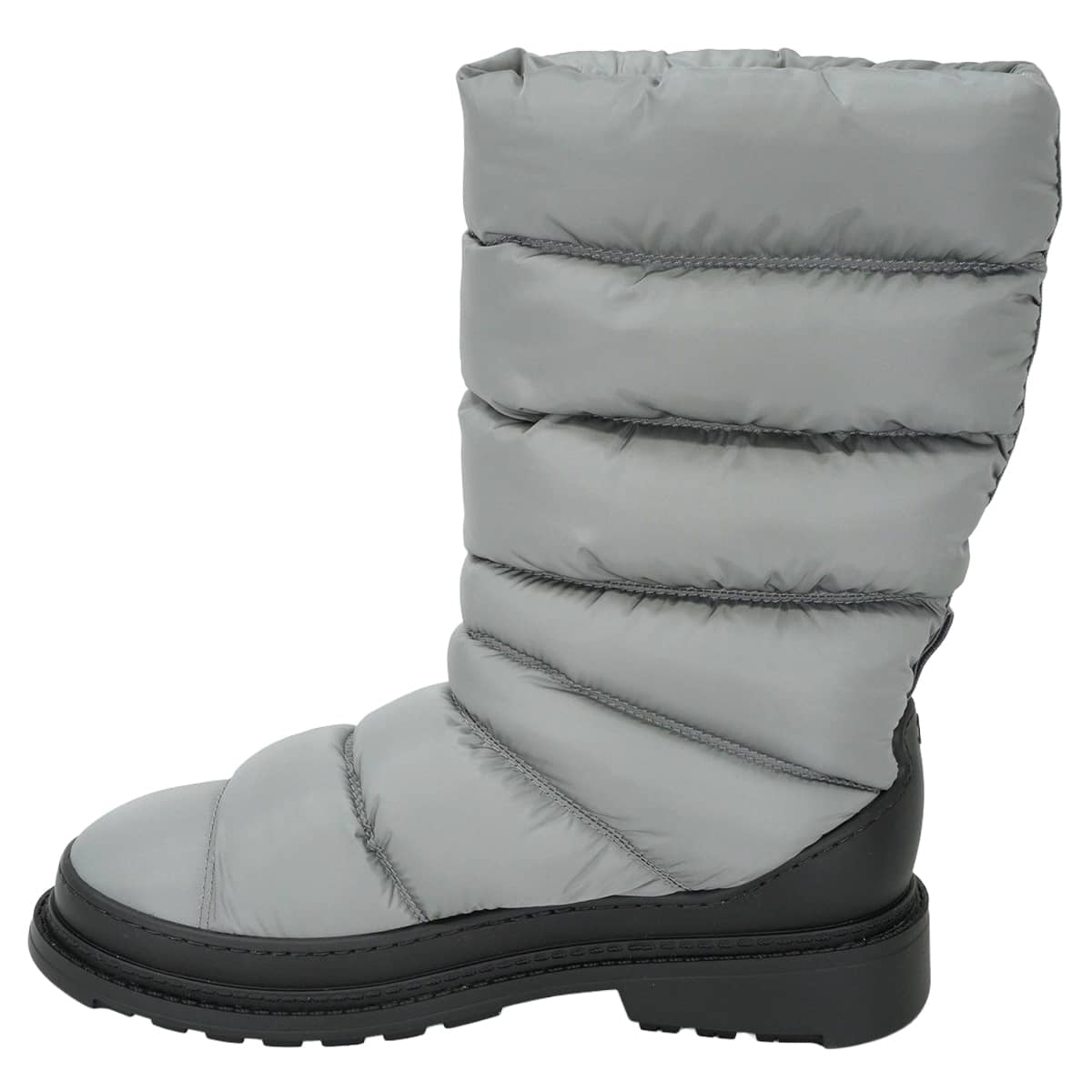 2017AW CHANEL boots Snow COCO Mark Quilting Grey/Noir (Black) Nylon #37 G33075[EXCELLENT][Authentic]
