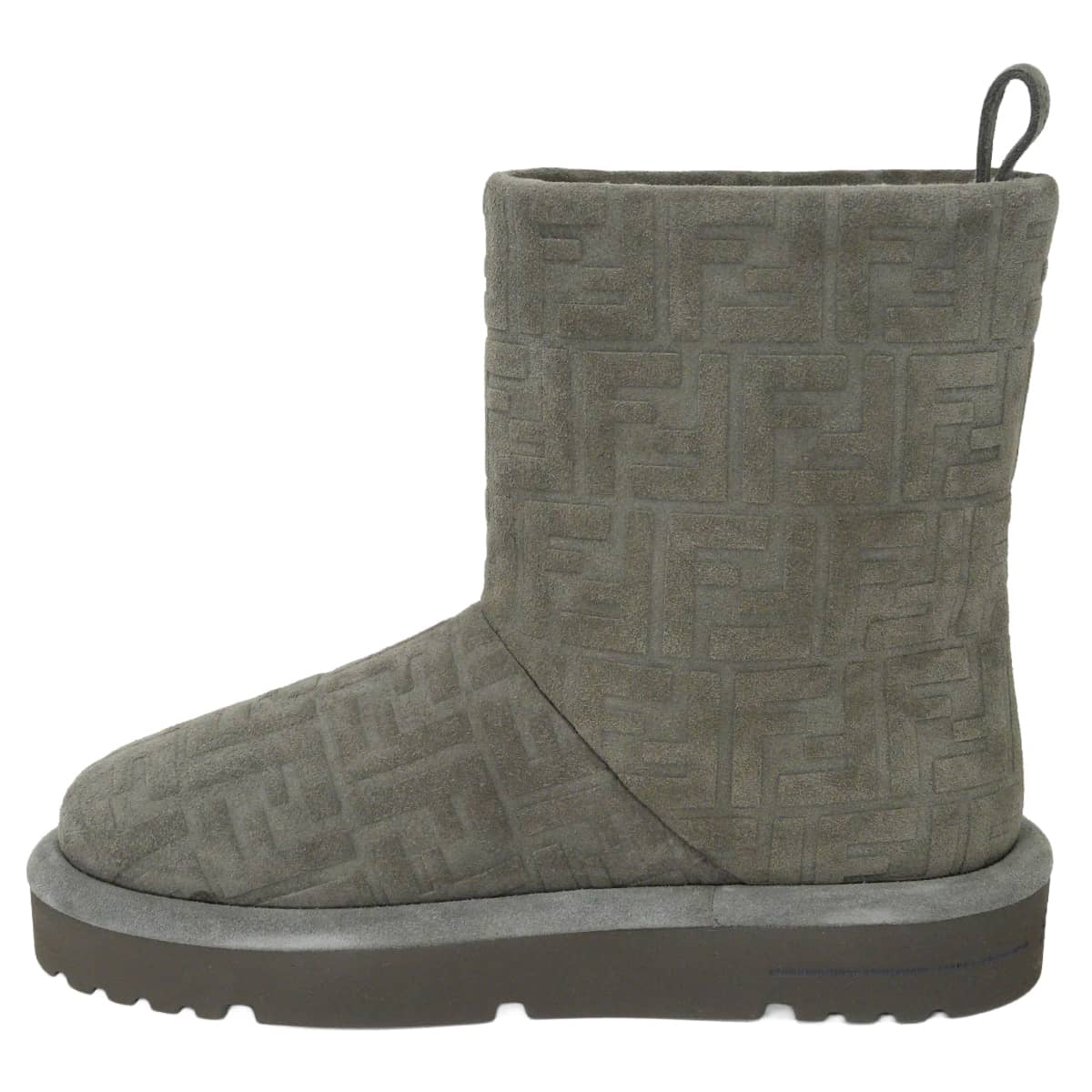 2025AW FENDI boots Uncle FF motif Apres ChicSteel/Latte Suede Shearing #37 8T8606ASA1F1TP7[EXCELLENT][Authentic]