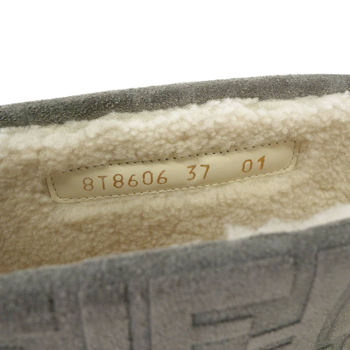 2025AW FENDI boots Uncle FF motif Apres ChicSteel/Latte Suede Shearing #37 8T8606ASA1F1TP7[EXCELLENT][Authentic]