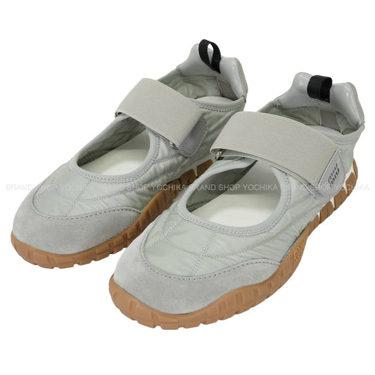 [Pre-loved] Miu Miu sneakers Tyre BallerinaCloudy Gray Technical fabric/suede #36.5 5F416E_D7C_F0424_F_005[LIKE NEW][Authentic]