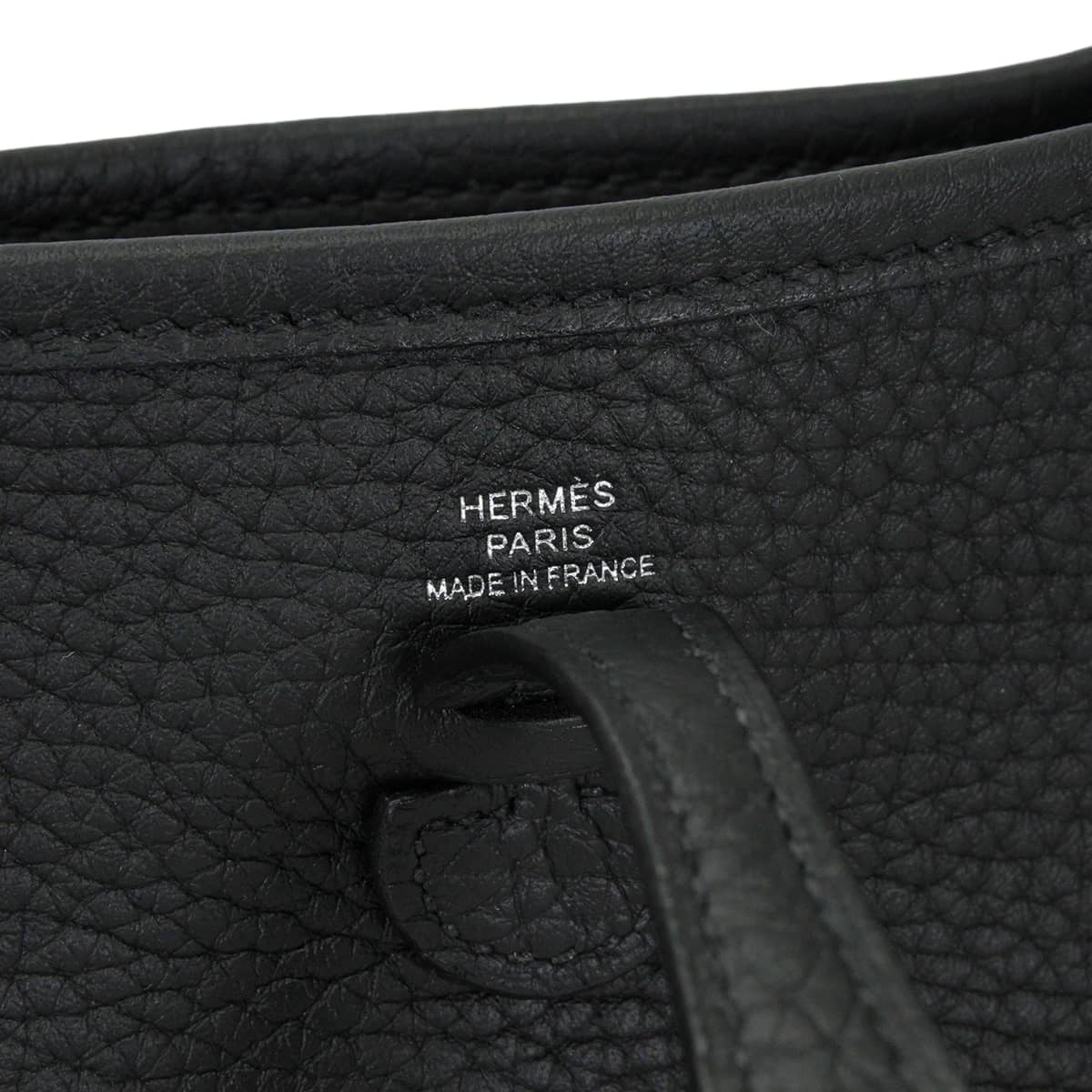 HERMES Shoulder bag Evelyne 16 TPM Noir (Black) Taurillon Clemence Silver HW Stamp K[EXCELLENT][Authentic]