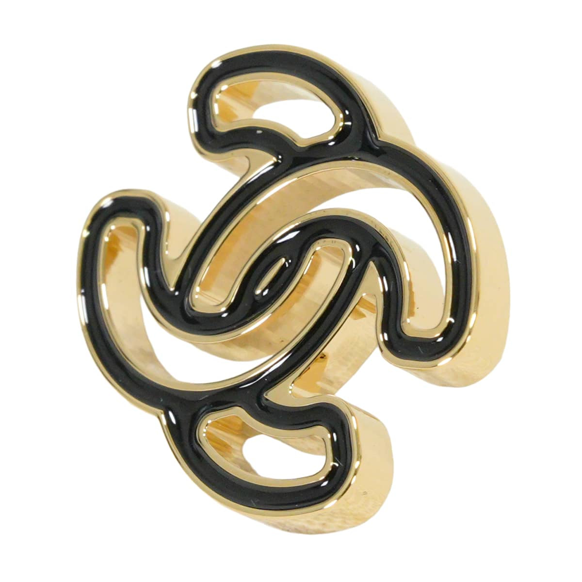 CHANEL pierced earring COCO Mark Gold/Noir (Black) Metal/Resin Gold HW ABD873[BRAND NEW][Authentic]
