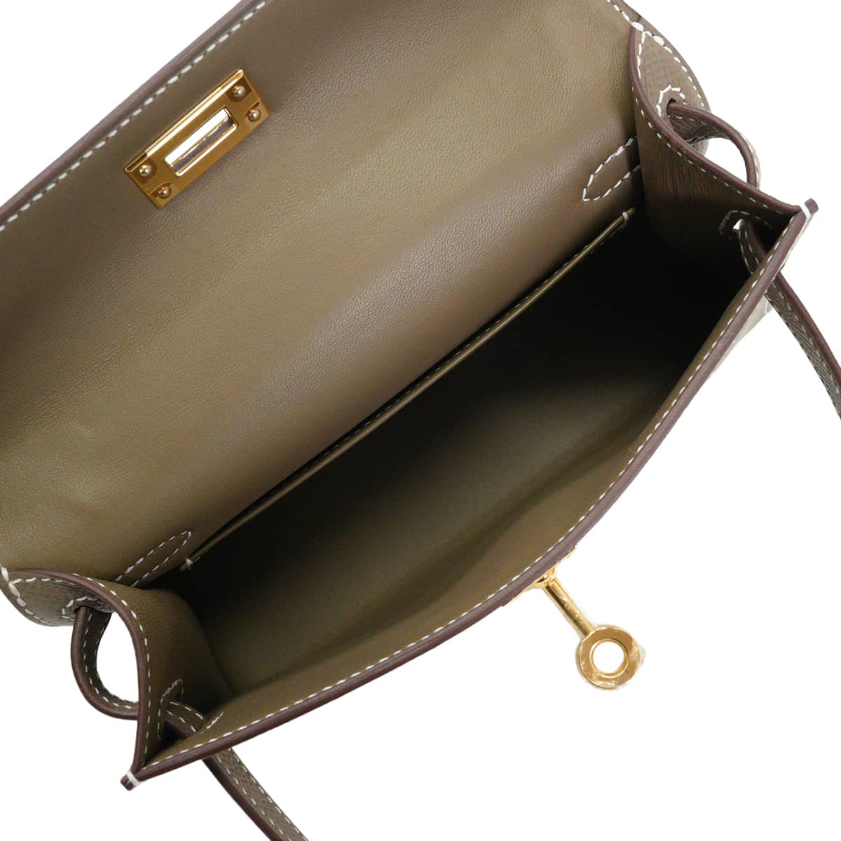 HERMES Shoulder bag Kelly mini 2 Kelly20 Etoupe Veau Epsom Gold HW Stamp G[BRAND NEW][Authentic]