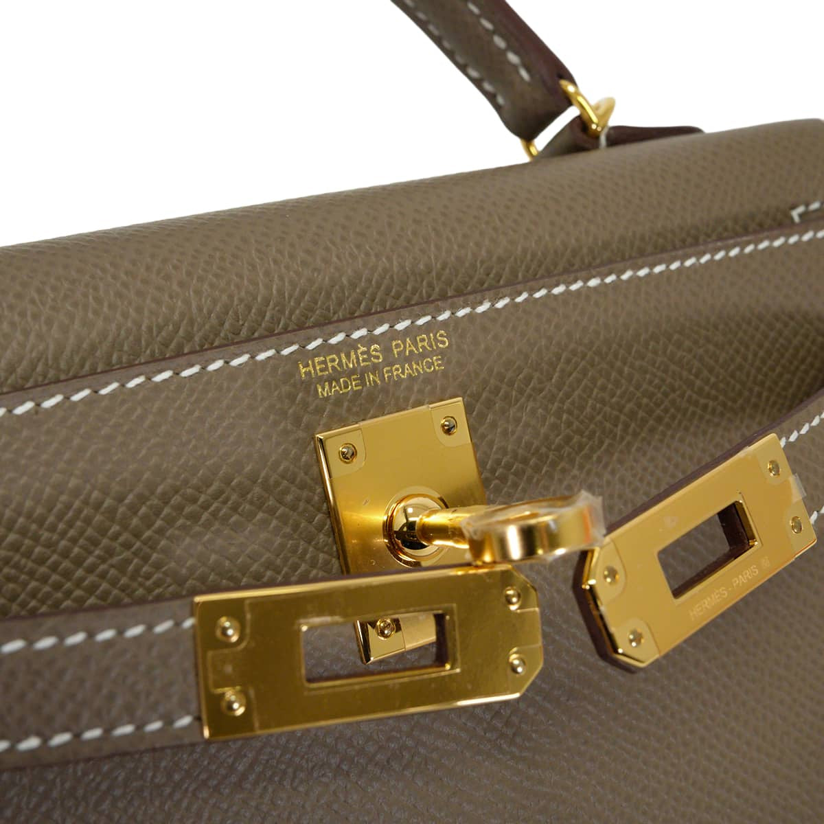 HERMES Shoulder bag Kelly mini 2 Kelly20 Etoupe Veau Epsom Gold HW Stamp G[BRAND NEW][Authentic]