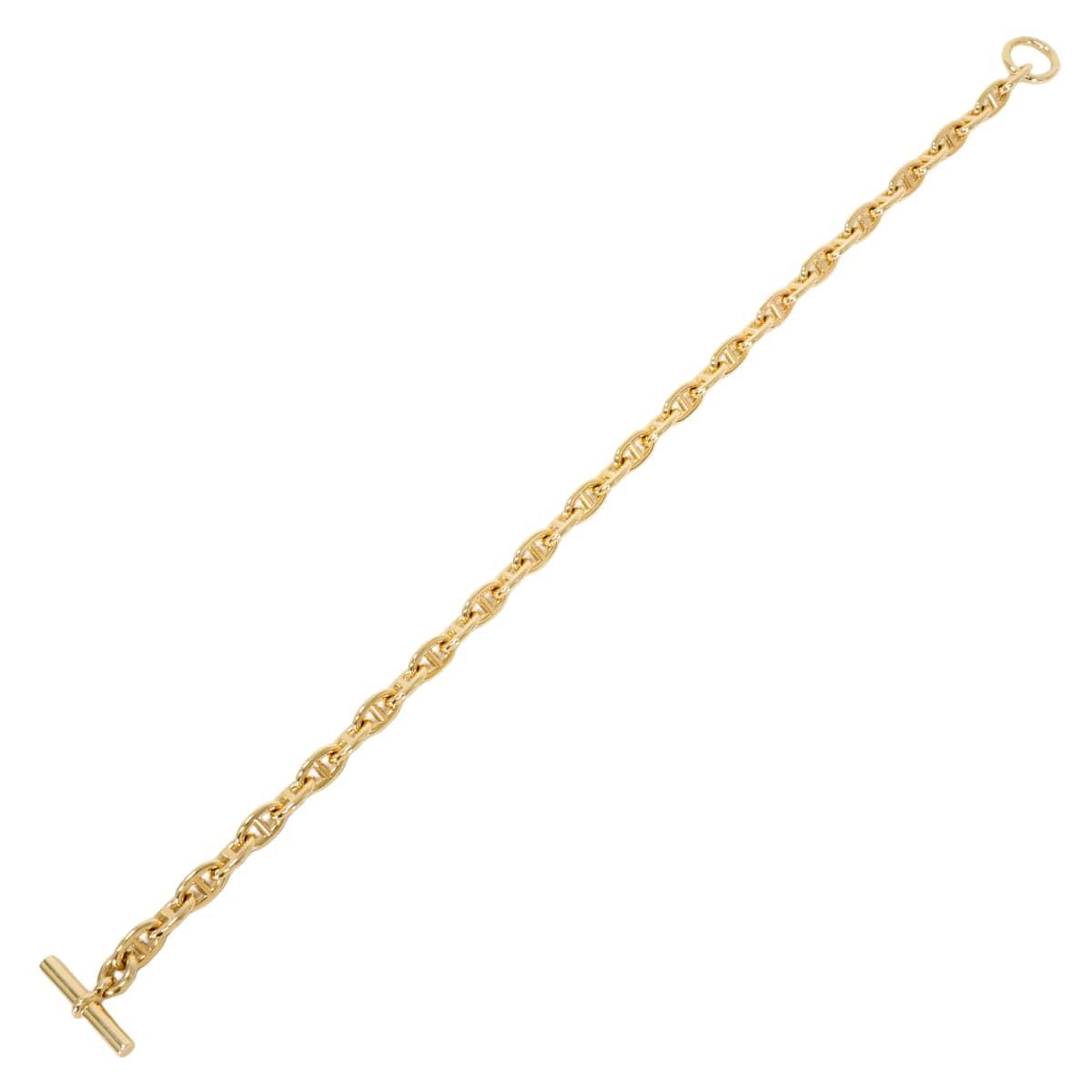 HERMES necklace Chaine d'Ancre MM 36 Links Gold K18[EXCELLENT][Authentic]