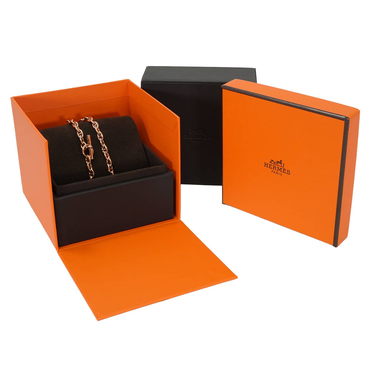 HERMES necklace Chaine d'Ancre TPM 62 LinksPink gold K18PG Rose Gold HW[BRAND NEW][Authentic]