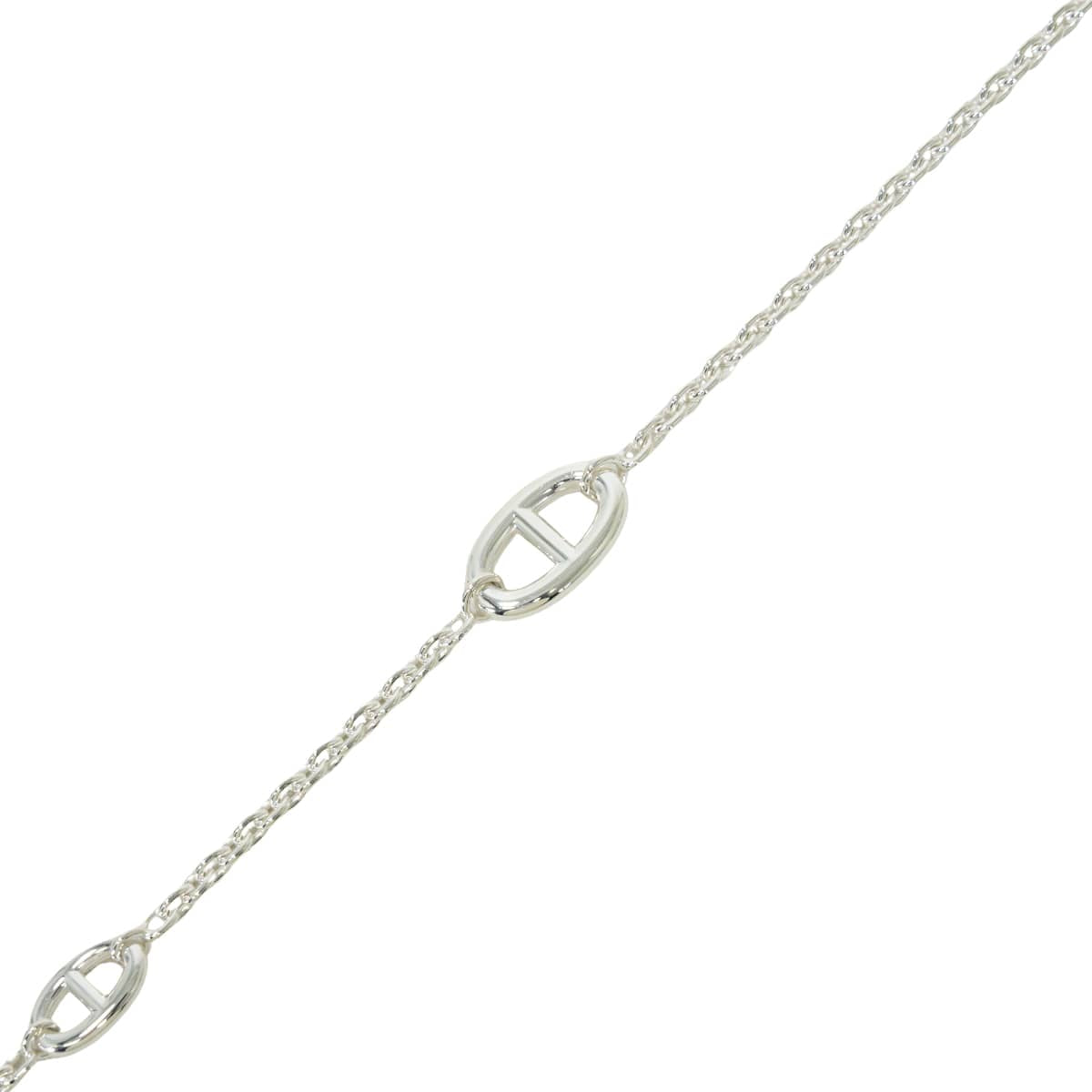 HERMES necklace Long Farandole Chaine d'Ancre 120 Silver Silver925 (SV925 Ag925) Silver HW[EXCELLENT][Authentic]