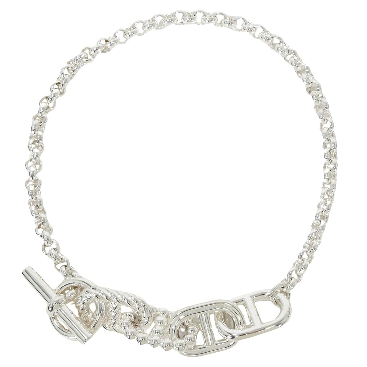 HERMES necklace Area 2 GM 44 Silver Silver925 (SV925 Ag925)[BRAND NEW][Authentic]