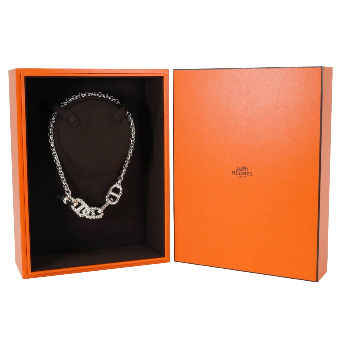 HERMES necklace Area 2 GM 44 Silver Silver925 (SV925 Ag925)[BRAND NEW][Authentic]