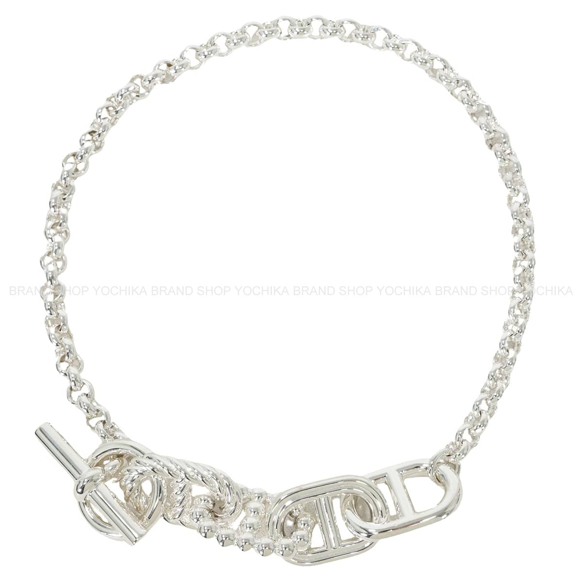 HERMES necklace Area 2 GM 44 Silver Silver925 (SV925 Ag925)[BRAND NEW][Authentic]