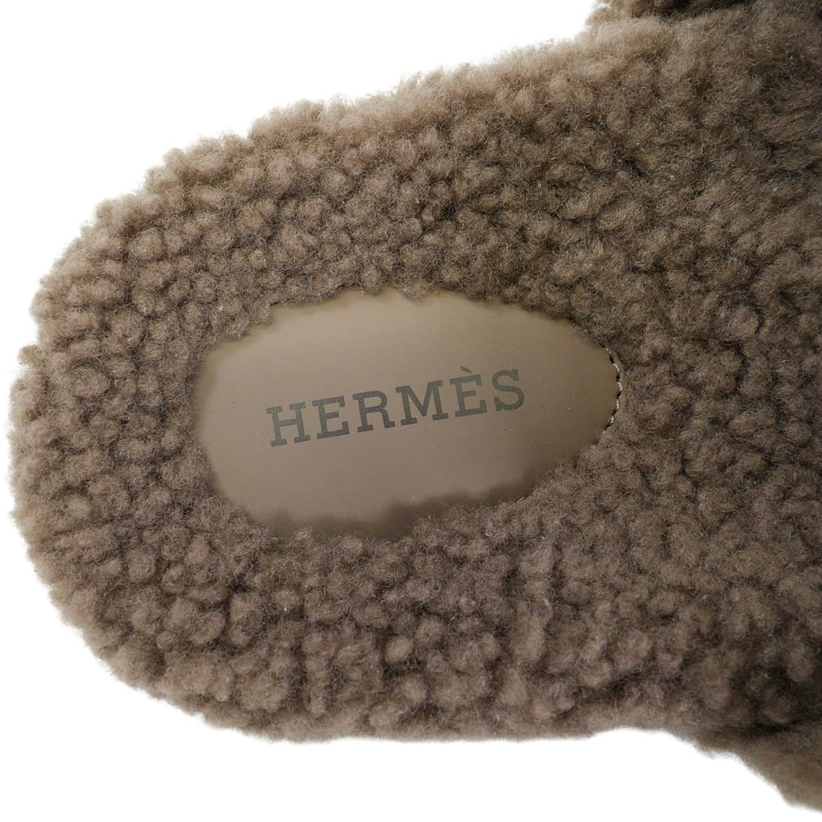 HERMES sandals Chypre Etoupe Mouton #41[EXCELLENT][Authentic]