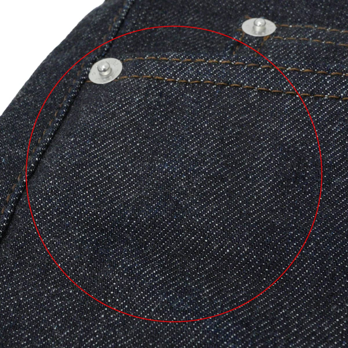 [Pre-loved] HERMES Denim Pants Tapered jeans with Sellier buttons and leather patchIndigo Blue Cotton /leather #44[LIKE NEW][Authentic]