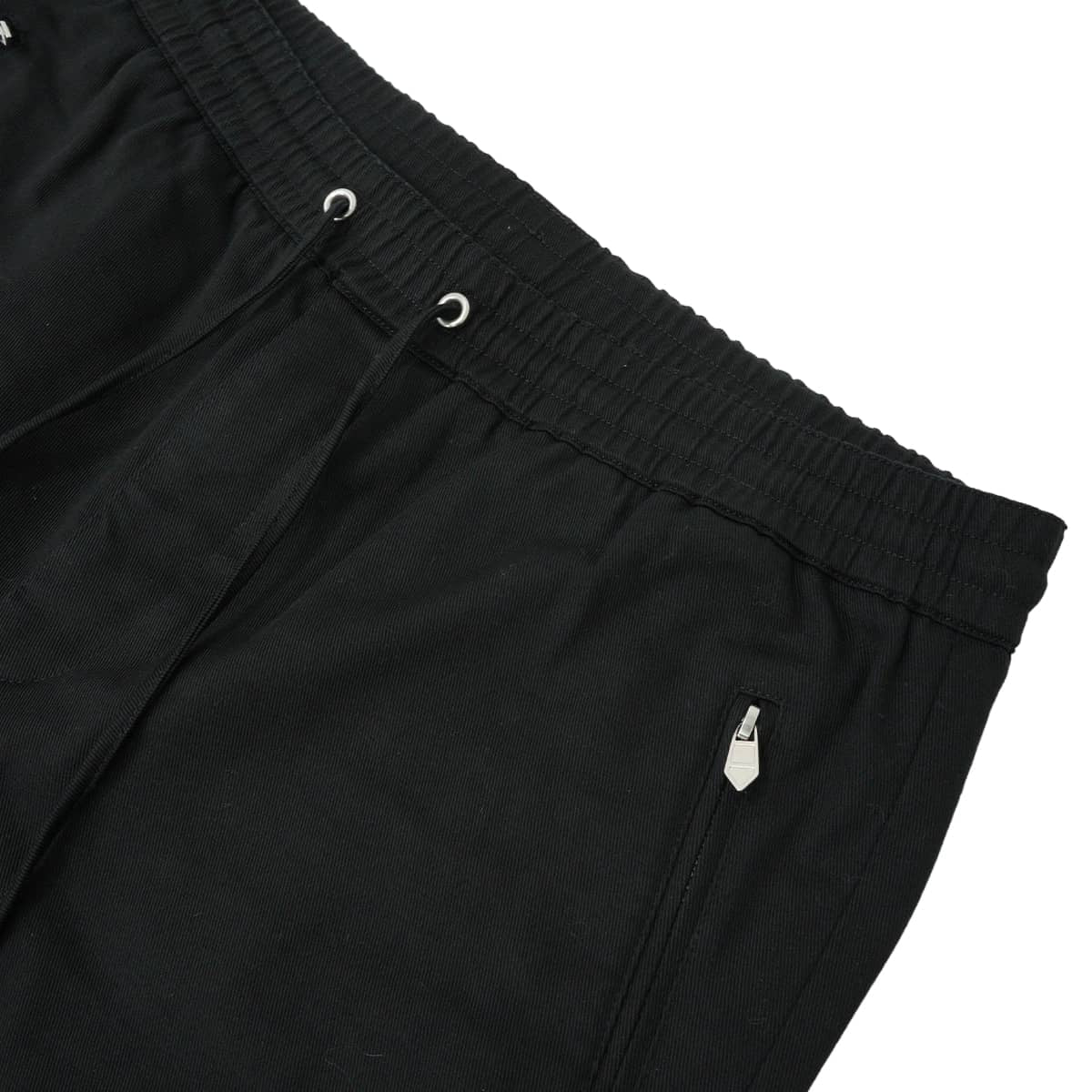 [Pre-loved] HERMES Pants Valmy Double Milano Jersey Jogger Sellier buttons Noir (Black) Cotton #44[LIKE NEW][Authentic]