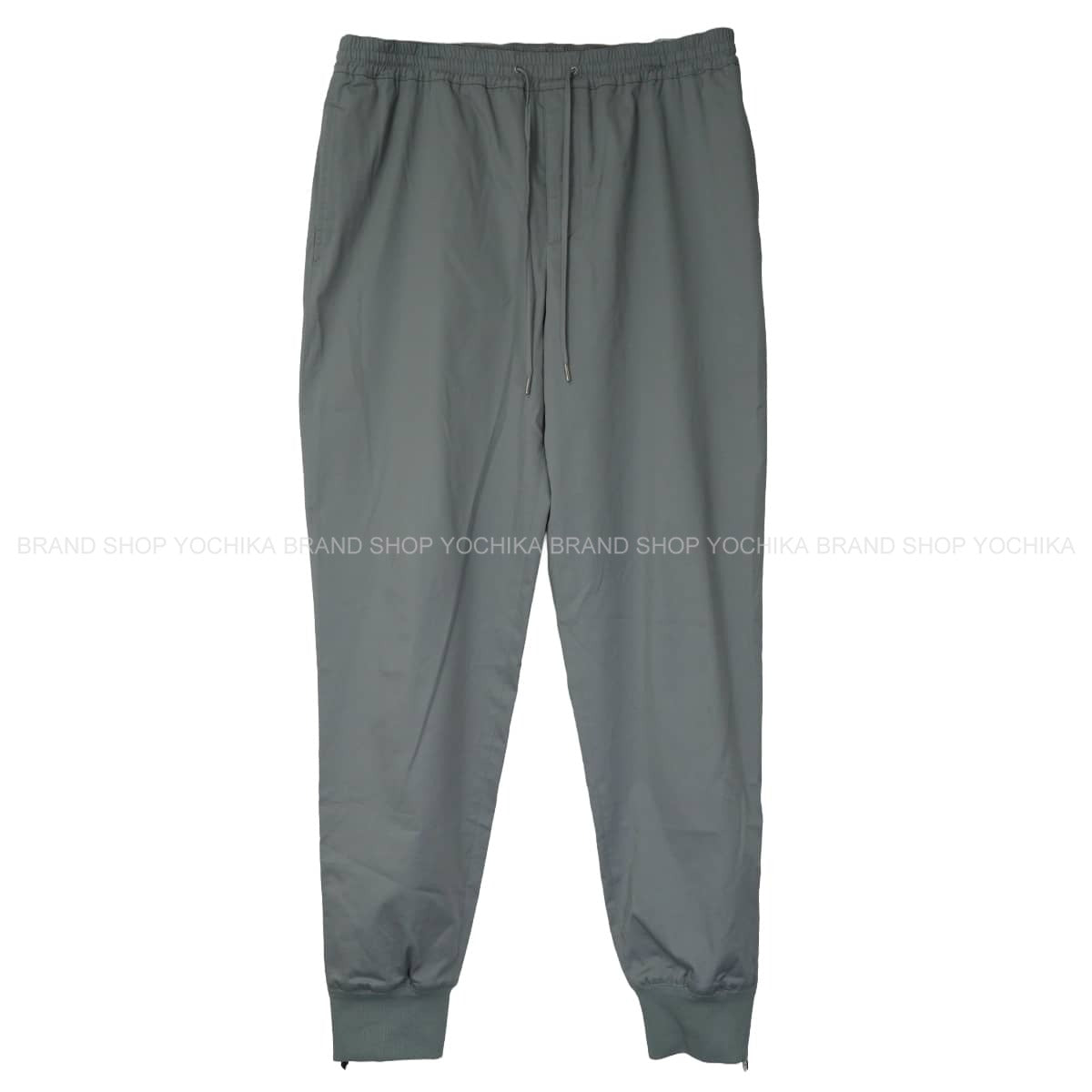 [Pre-loved] HERMES Pants Men's Cotton Sweat with Drawstring and Side ZipLight gray Cotton/Polyurethane #42 Silver HW[USED SA][Authentic]